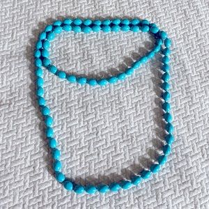 Long Turquoise Beaded Necklace NWOT